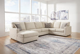 Prime Furniture - Ashley Furniture - Edenfield Sectional - LAF 3-Piece Sectional with Chaise / Linen - 29004S2